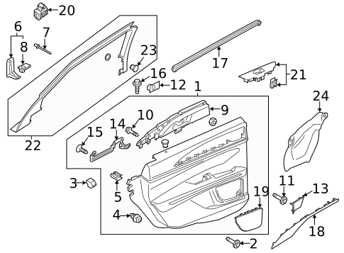 Interior Trim - Rear Door for 2013 Lincoln MKZ #0