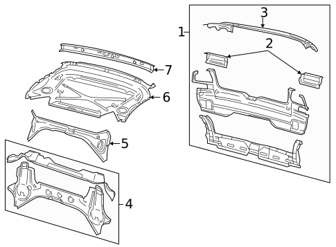 Rear Body for 2000 Volkswagen Cabrio #0
