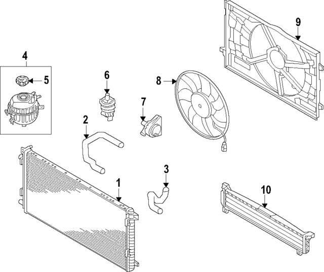 4KE145920L - Cooling System: Lower Hose for Audi Image