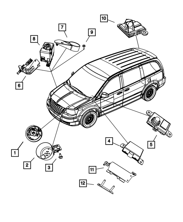 5026313AB - Electrical: Alarm Siren for Mopar Image image