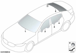 51357484250 - : Side Window Fixed, Door, Rear Right for BMW Image