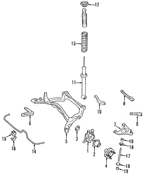 Rear Suspension for 1997 Nissan 240SX #1