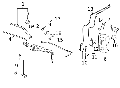 Wiper & Washer Components for 2009 Chevrolet Tahoe #0
