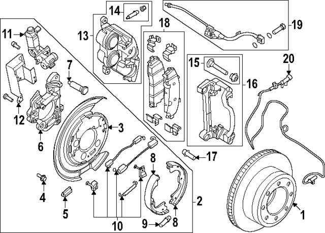 PC3Z2C220B - Brakes: Brake Assembly for Ford: F-250 Super Duty, F-350 Super Duty Image