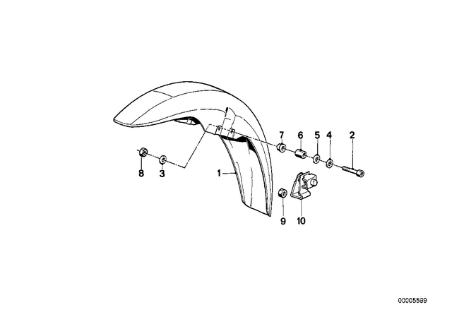 46611450668 - : Mudguard Front Prime Coated for BMW-Motorrad Image
