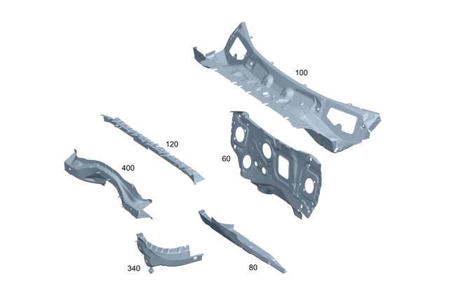 2436251800 - Front-End Assembly, Front Panel: Firewall for Mercedes-Benz Image image
