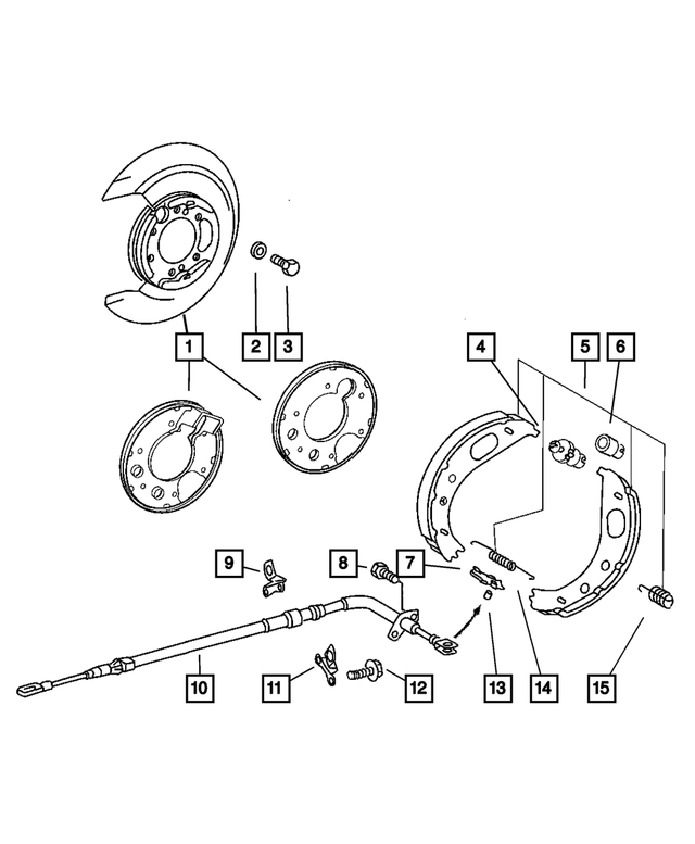 5139223AA - Parking Brake: Brake Backing Plate, Right for Mopar Image