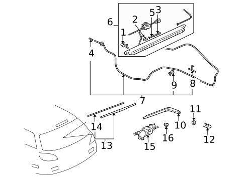 Wipers for 2006 Mitsubishi Outlander #1