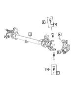 68449544AA - Front Axle; Two Wheel Drive; Differential and Drive Line: Front Knuckle, Right for Ram: 2500, 3500 Image