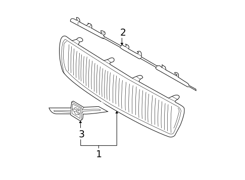 Grille & Components for 2004 Volvo XC70 #0