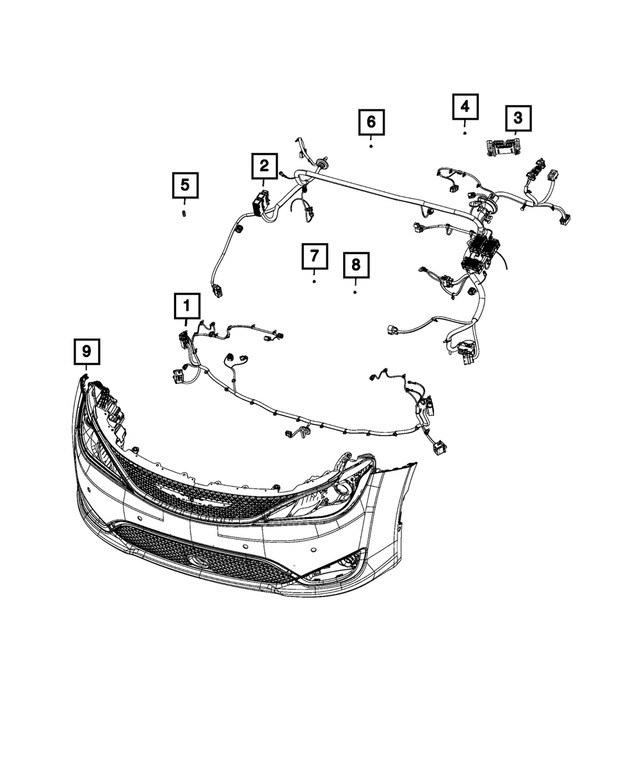 68446549AC - : Front End Module Wiring for Mopar Image