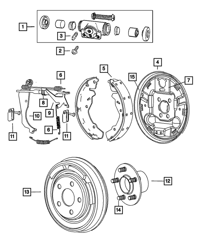 5191314AA - Brakes: Wheel Cylinder Bolt for Mopar Image