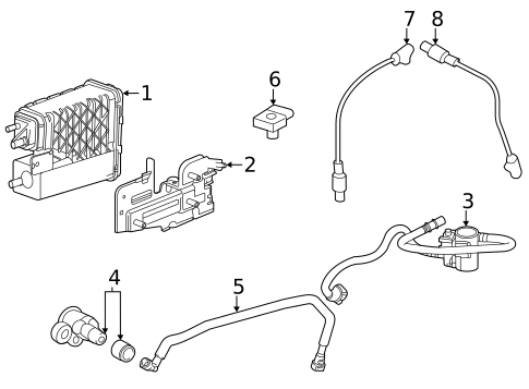 Evaporative System for 2022 GMC Sierra 3500 HD #0