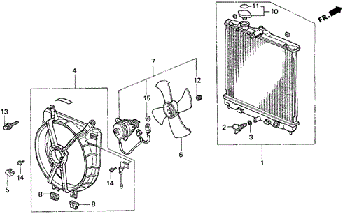 Radiator (Toyo) for 1995 Honda Civic del Sol #0
