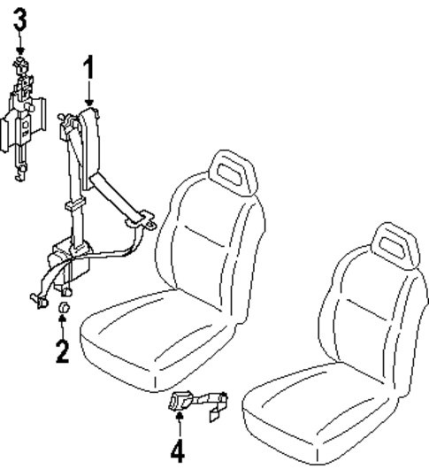 Seat Belt for 2004 Isuzu Rodeo #0