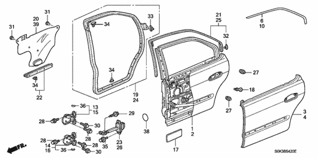 Rear Door Panels for 2001 Acura TL #0