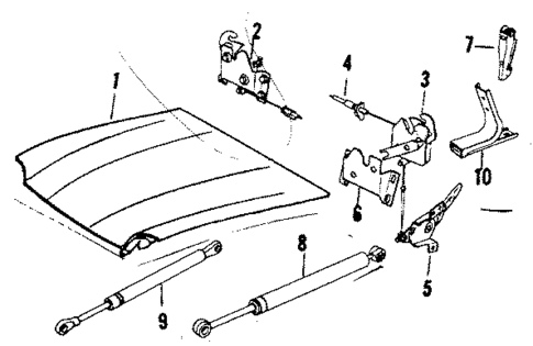 Hood & Components for 1986 Jaguar XJS #0