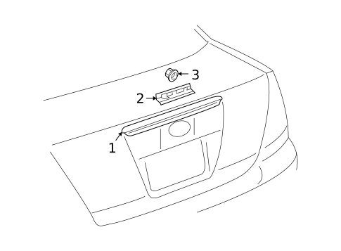 High Mounted Stop Lamp for 2009 Scion tC #0