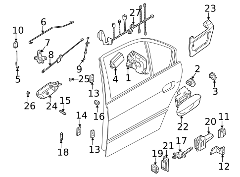 Lock & Hardware for 1997 BMW 750iL #0