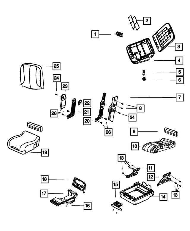 68057617AA - Interior Trim: Storage Compartment Panel, Rear for Mopar Image image