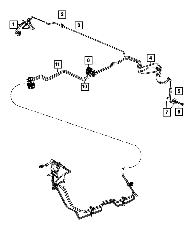 6509097AA - Brakes: Brake Tube Clip for Dodge: Durango, Nitro | Jeep: Grand Cherokee, Grand Cherokee L, Grand Cherokee WK, Liberty Image