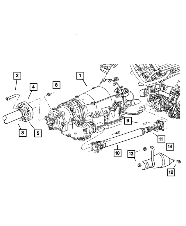 4593546AD - Transfer Case Model MS140: Drive Shaft for Mopar Image