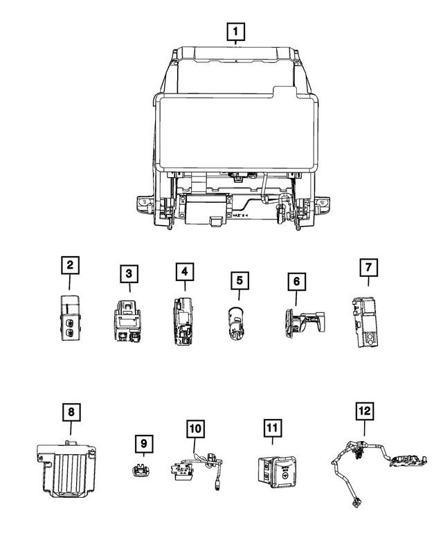 68619285AA - Interior Trim: Charging Port Usb for Mopar Image