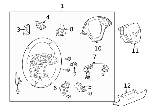 Steering Wheel & Trim for 2015 Chevrolet Corvette #0