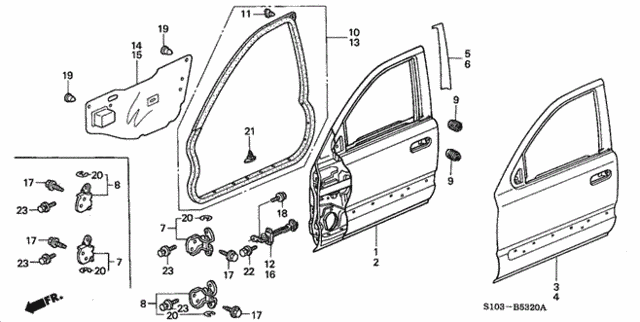 Front Door Panels for 2000 Honda CR-V #0