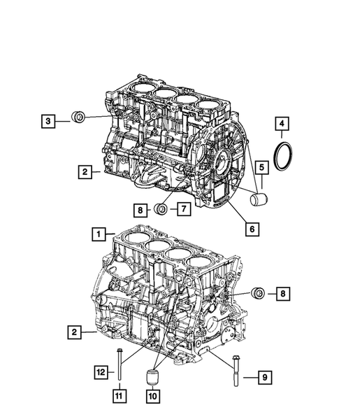 Cylinder Block for 2012 Jeep Compass #0