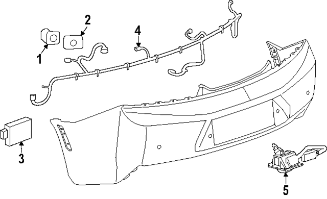 84058692 - : Part# 84058692 Rear Parking Assist Alarm Sensor Bracket for Chevrolet: Camaro Image