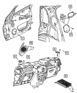5067333AD - Instrument Panel and Radios and Consoles: Speaker Bracket, Left for Mopar Image