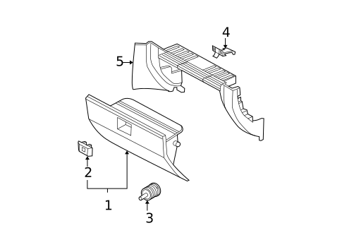 Glove Box for 2005 Kia Sorento #0