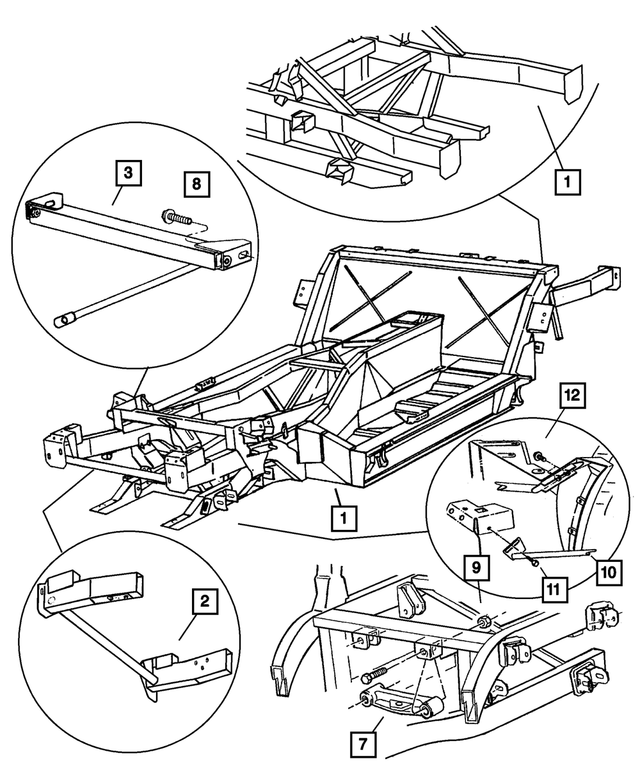 4848657 - : Front Frame Cross-Member for Mopar Image