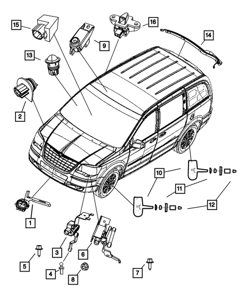 Sensors for 2010 Chrysler Town & Country #0