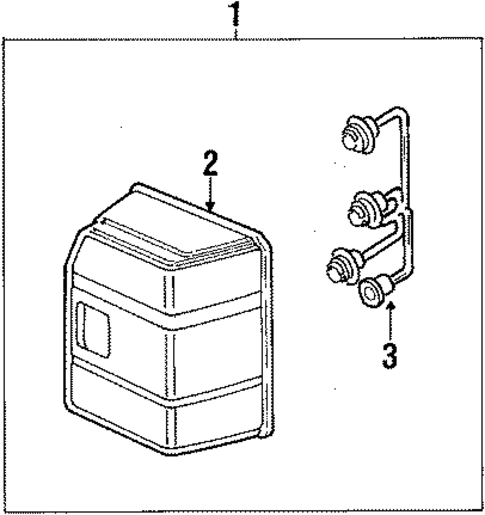 Tail Lamps for 1988 Subaru Justy #0