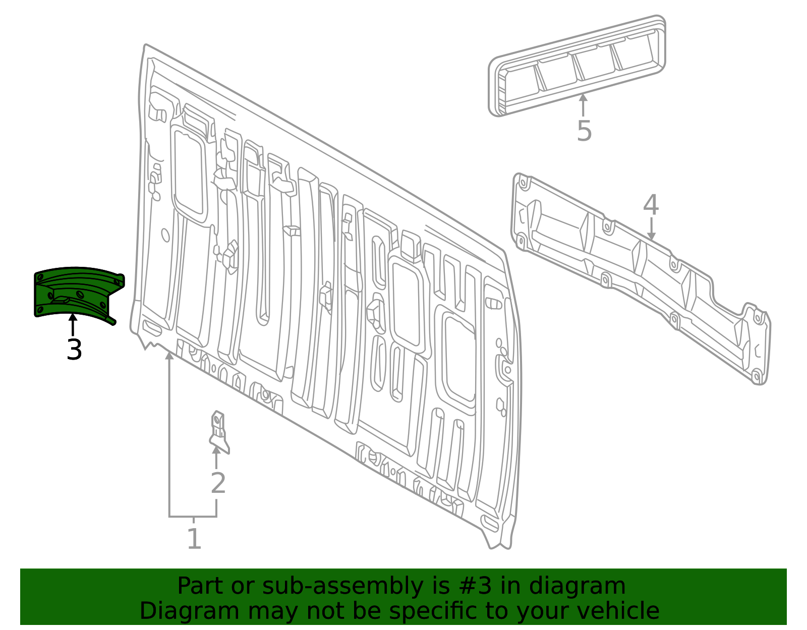 61533-AK010 - Truck Cab Back Panel Bracket 2024-2026 Toyota Tacoma ...