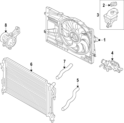 Radiator & Components for 2023 Genesis GV80 #2