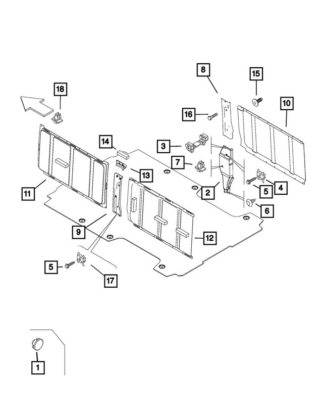68095702AA - Interior Trim: Bushing for Mopar Image