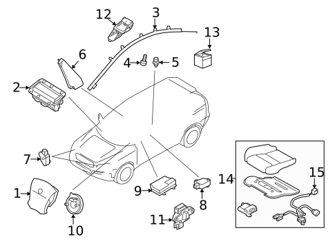 Air Bag Components for 2014 Volvo XC60 #0