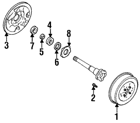 Rear Brakes for 1996 Kia Sportage #0