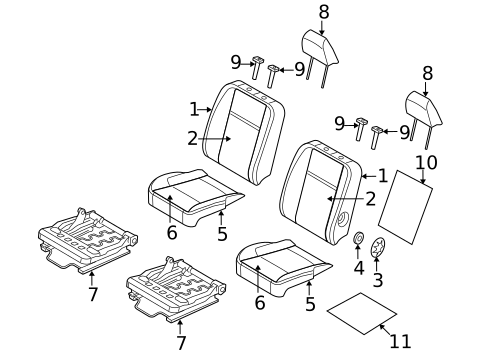 Front Seat Components for 2007 Dodge Ram 1500 #6