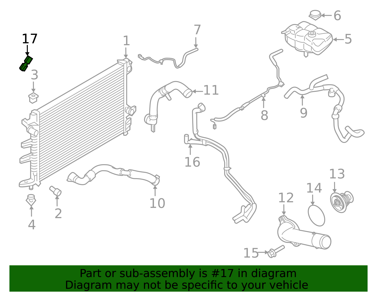 thumbnail image 2 of Motorcraft Engine Coolant Temperature Sensor DY1269 (3L8Z12A648A) OEM Ford 2 of 4