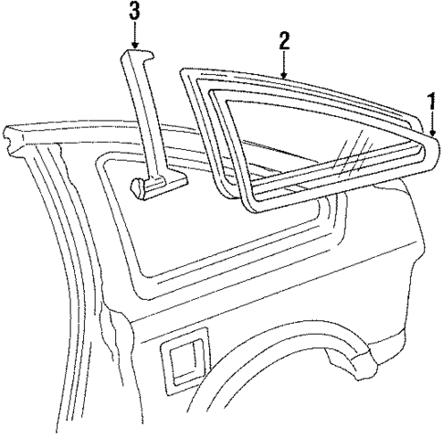 Glass & Hardware for 1985 Honda Civic #0