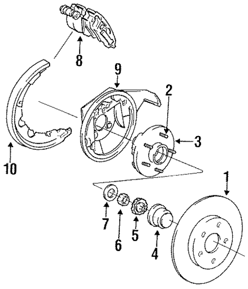 Rear Brakes for 1995 Chrysler New Yorker #0