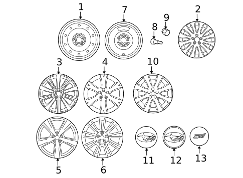Wheels & Trim for 2008 Subaru Impreza #0