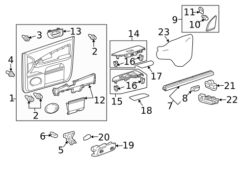 Interior Trim - Front Door for 2017 Lexus RC300 #0