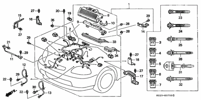 Engine Wire Harness for 1997 Honda Civic #0