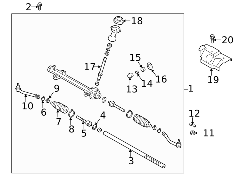 Steering Gear & Linkage for 2015 Hyundai Santa Fe Sport #0
