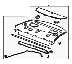 23252325 - Body: Pkg Tray Trim for Cadillac: CTS Image